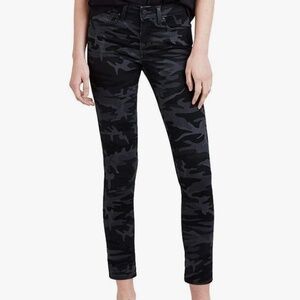 Black Camouflage Levi's 711 Skinny Ankle Jeans Size 25
